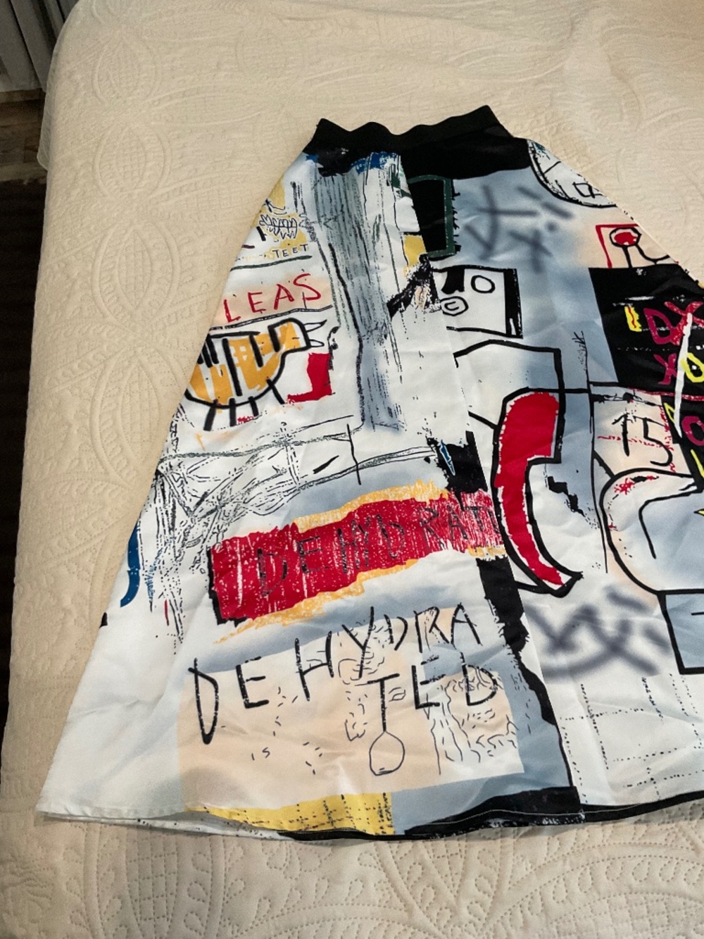 Graffiti Art Print A Line Maxi Ball Skirt Statement Piece - Picture 13 of 14